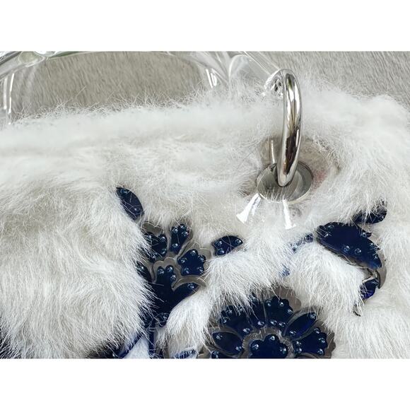 CHRISTIAN DIOR Mini Embellished Faux Fur Lady Dior Bag - Picture 4 of 15